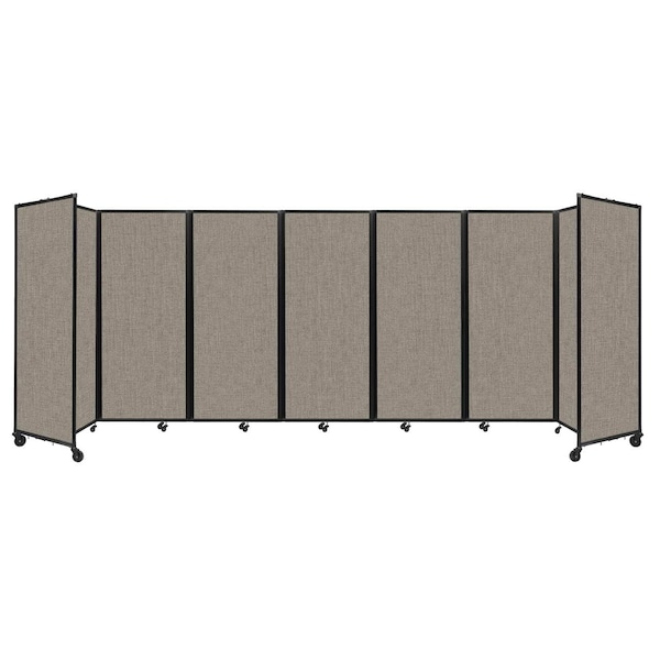 Room Divider 360 Folding Portable Partition 19'6" x 6'10" Warm Pebble Fabric